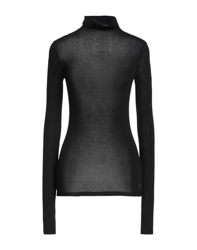 Ottod'ame Woman Turtleneck Black Size 12 Viscose, Elastane