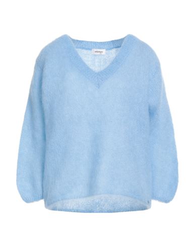 Ottod'ame Woman Sweater Light Blue Size 8 Mohair Wool, Polyamide, Elastane In Blue