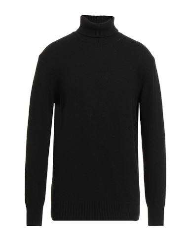 Stilosophy Man Turtleneck Black Size Xxl Recycled Cashmere, Recycled Wool In Black