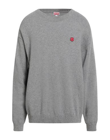 Kenzo Man Sweater Light Grey Size Xxl Wool In Gray