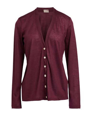 Massimo Alba Woman Cardigan Plum Size L Wool