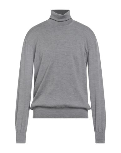 Alpha Studio Man Turtleneck Grey Size 46 Merino Wool In Gray