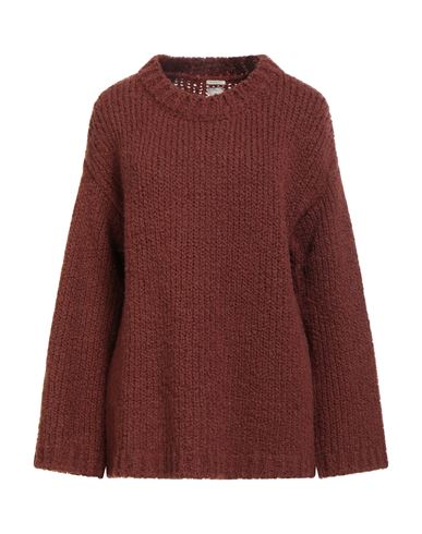 Massimo Alba Woman Sweater Chocolate Brown Size L Wool In Brown
