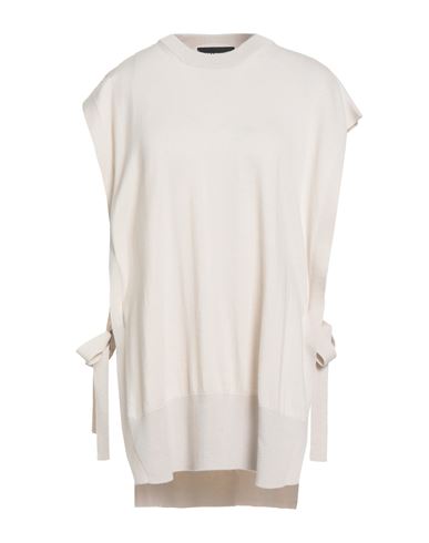 Alpha Studio Woman Sweater Beige Size Onesize Merino Wool In Neutral