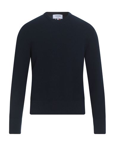 Thom Browne Man Sweater Navy Size 4 Virgin Wool In Blue