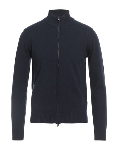 Luigi Borrelli Napoli Man Cardigan Navy Size 44 Virgin Wool, Silk, Cashmere In Black