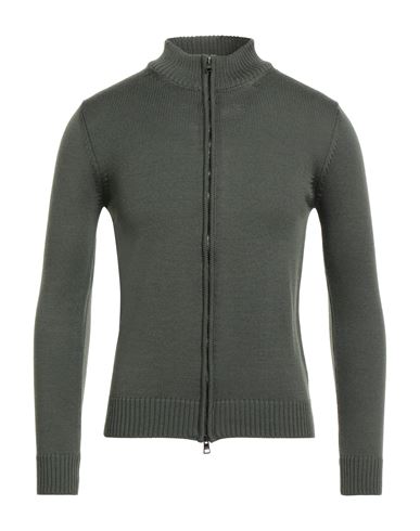 Luigi Borrelli Napoli Man Cardigan Military Green Size 38 Wool In Green