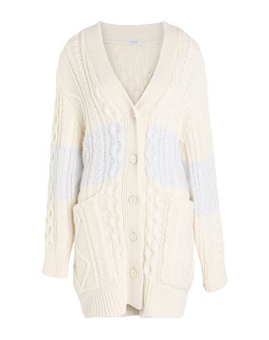 Malo Woman Cardigan White Size S Cashmere, Polyamide, Alpaca Wool