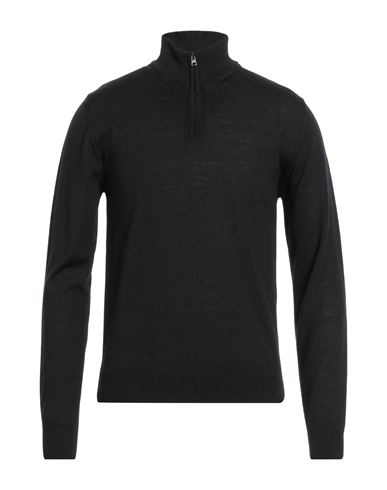 Luigi Borrelli Napoli Man Turtleneck Black Size 40 Wool In Black