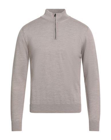 Luigi Borrelli Napoli Man Turtleneck Beige Size 40 Wool In Gray