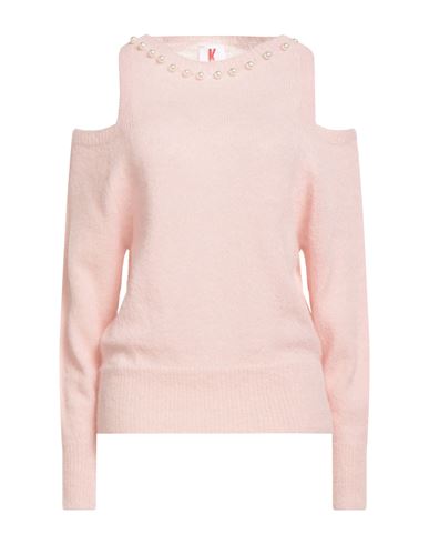 Kontatto Woman Sweater Light Pink Size Onesize Alpaca Wool, Polyamide In Pink