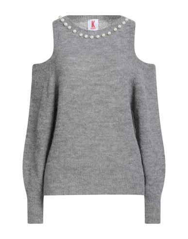 Kontatto Woman Sweater Grey Size Onesize Alpaca Wool, Polyamide In Gray