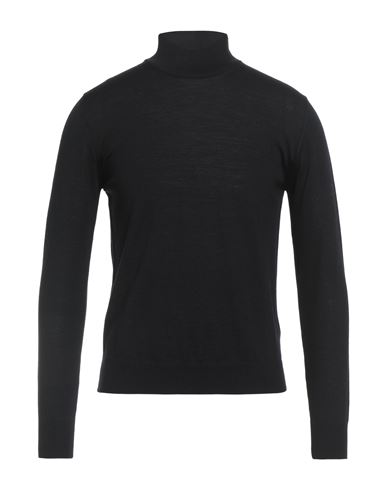 Luigi Borrelli Napoli Man Turtleneck Black Size 38 Wool In Black