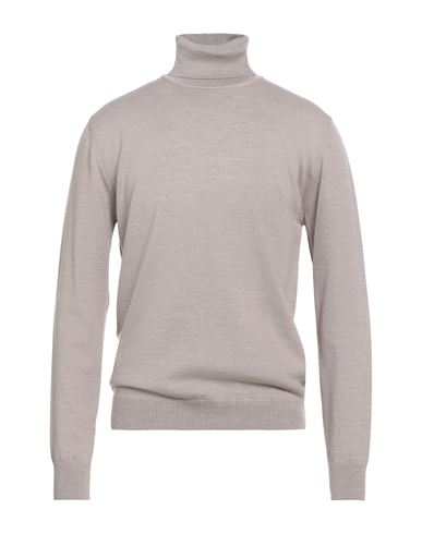 Luigi Borrelli Napoli Man Turtleneck Beige Size 42 Wool In Gray