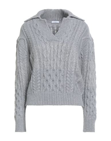 Malo Woman Sweater Grey Size M Cashmere, Polyamide, Alpaca Wool In Gray