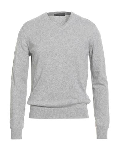 Daniele Alessandrini Man Sweater Light Grey Size 36 Merino Wool, Cashmere, Viscose In Gray
