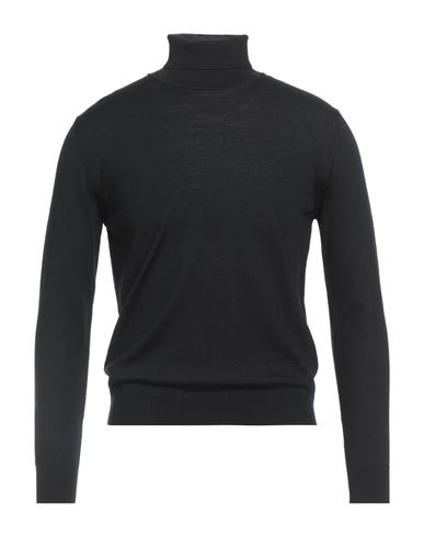 Luigi Borrelli Napoli Man Turtleneck Black Size Xl Wool In Black