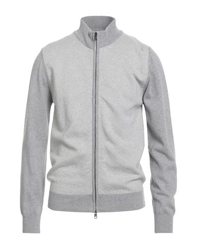 Luigi Borrelli Napoli Man Cardigan Grey Size 48 Virgin Wool, Silk, Cashmere In Gray