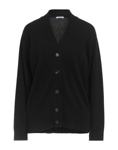 Malo Woman Cardigan Black Size 8 Cashmere In Black