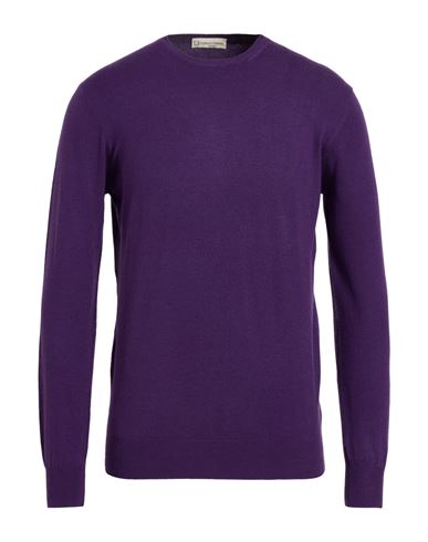 Cashmere Company Man Sweater Purple Size 38 Wool, Cashmere, Elastane In Purple
