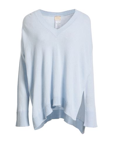 Siste's Woman Sweater Sky Blue Size L Polyamide, Wool, Viscose, Cashmere In Blue