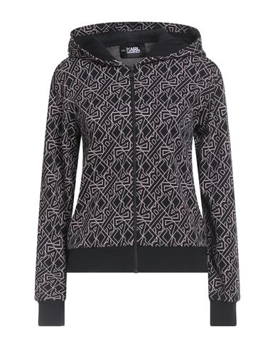 Karl Lagerfeld Woman Cardigan Black Size L Cotton, Elastane In Black
