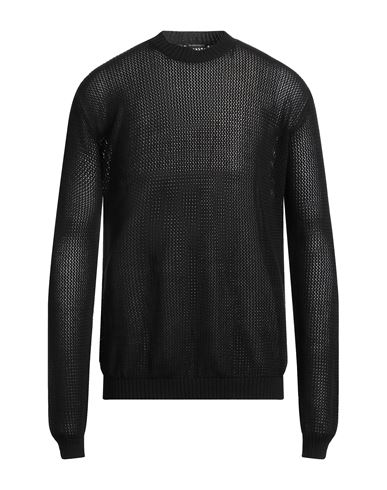 Ann Demeulemeester Man Sweater Black Size L Cotton, Cashmere In Black