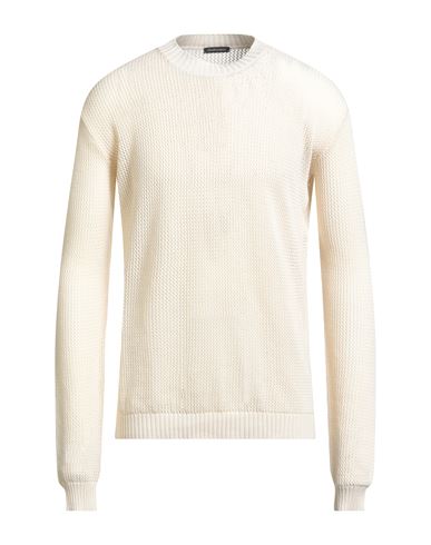 Ann Demeulemeester Man Sweater Ivory Size L Linen, Silk In Neutral