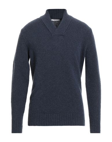Kangra Cashmere Kangra Man Sweater Navy Size 44 Wool, Polyamide, Cashmere, Elastane In Blue