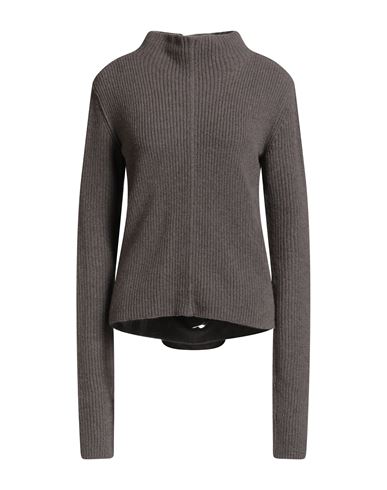 Rick Owens Woman Turtleneck Taupe Size M Cashmere, Wool In Gray