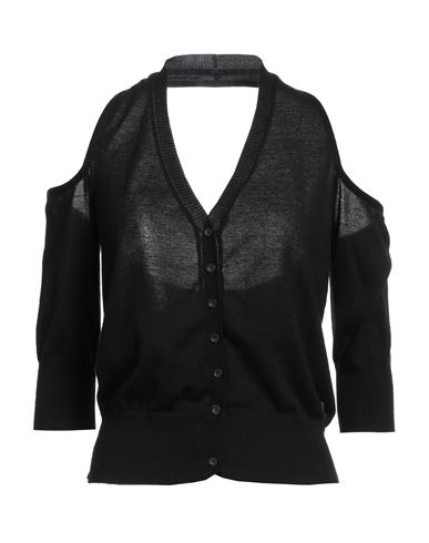 Frankie Morello Woman Cardigan Black Size S Cotton