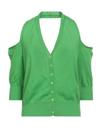 Frankie Morello Woman Cardigan Green Size S Cotton In Green