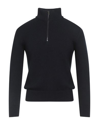 Bl'ker Man Sweater Midnight Blue Size S Wool In Black