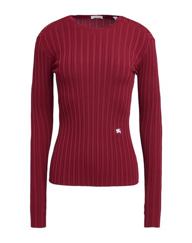 Burberry Woman Sweater Burgundy Size Xxs Viscose, Polyamide, Elastane In Red