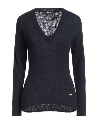 Tom Ford Woman Sweater Midnight Blue Size S Cashmere, Silk In Blue