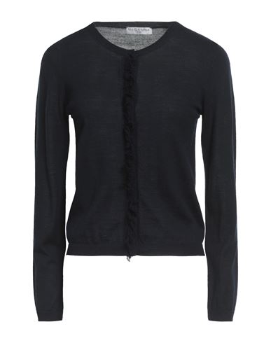 Maïda Mila Woman Cardigan Midnight Blue Size M Wool In Black
