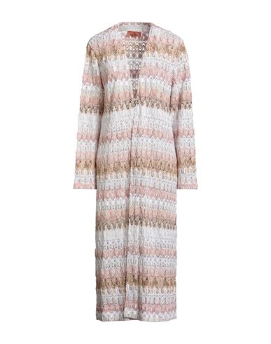 Missoni Woman Cardigan Light Pink Size 12 Viscose, Polyester, Metallic Fiber