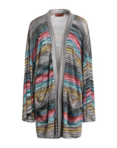 Missoni Woman Cardigan Black Size M Viscose, Metallic Fiber