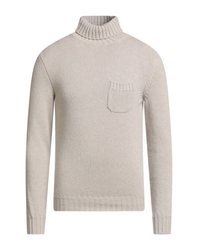 Fedeli Man Turtleneck Beige Size 38 Virgin Wool, Cashmere In Neutral