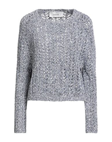 Rohe Róhe Woman Sweater Blue Size 8 Cotton, Polyacrylic, Polyamide In Gray