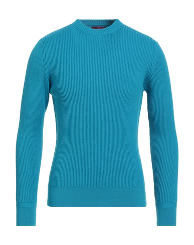 Capsule Knit Man Sweater Azure Size M Wool In Blue