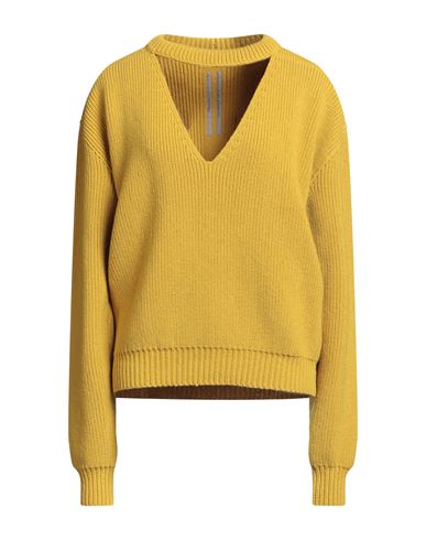 Rick Owens Woman Sweater Marigold Size S Virgin Wool In Yellow