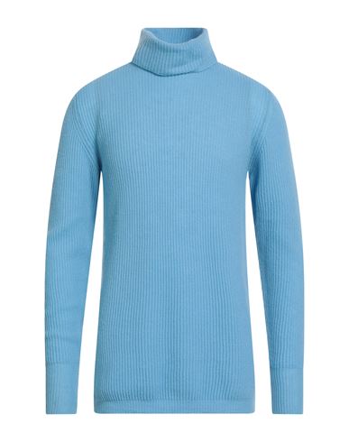 Capsule Knit Man Turtleneck Light Blue Size Xxl Cashmere In Blue