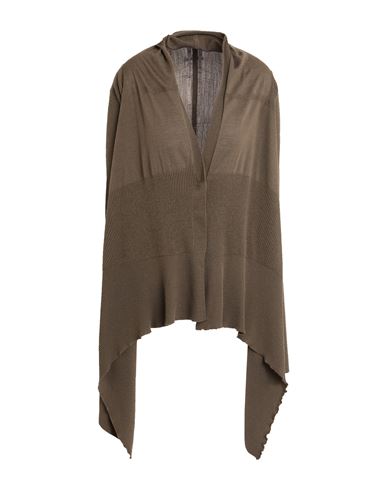 Rick Owens Woman Cardigan Lead Size S Virgin Wool In Gray