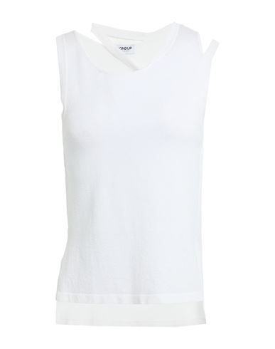 Dondup Woman Sweater White Size 2 Viscose, Polyester, Elastane In White