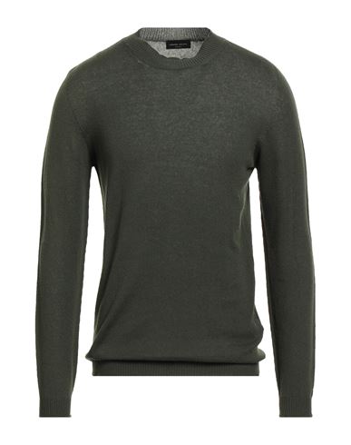Roberto Collina Man Sweater Dark Green Size 38 Cashmere In Gray