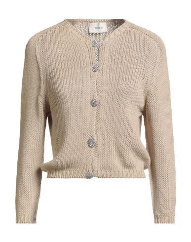 Vicolo Woman Cardigan Sand Size Onesize Cotton, Polyamide In Neutral