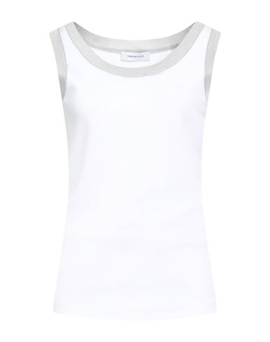 Fabiana Filippi Woman Top White Size 10 Cotton, Elastane, Viscose, Polyester In White