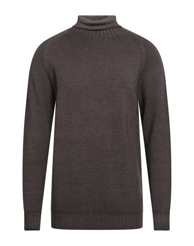 H953 Man Turtleneck Brown Size 42 Merino Wool In Brown