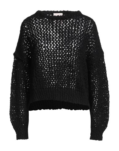 Semicouture Woman Sweater Black Size L Wool, Polyamide In Black